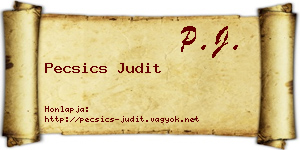 Pecsics Judit névjegykártya